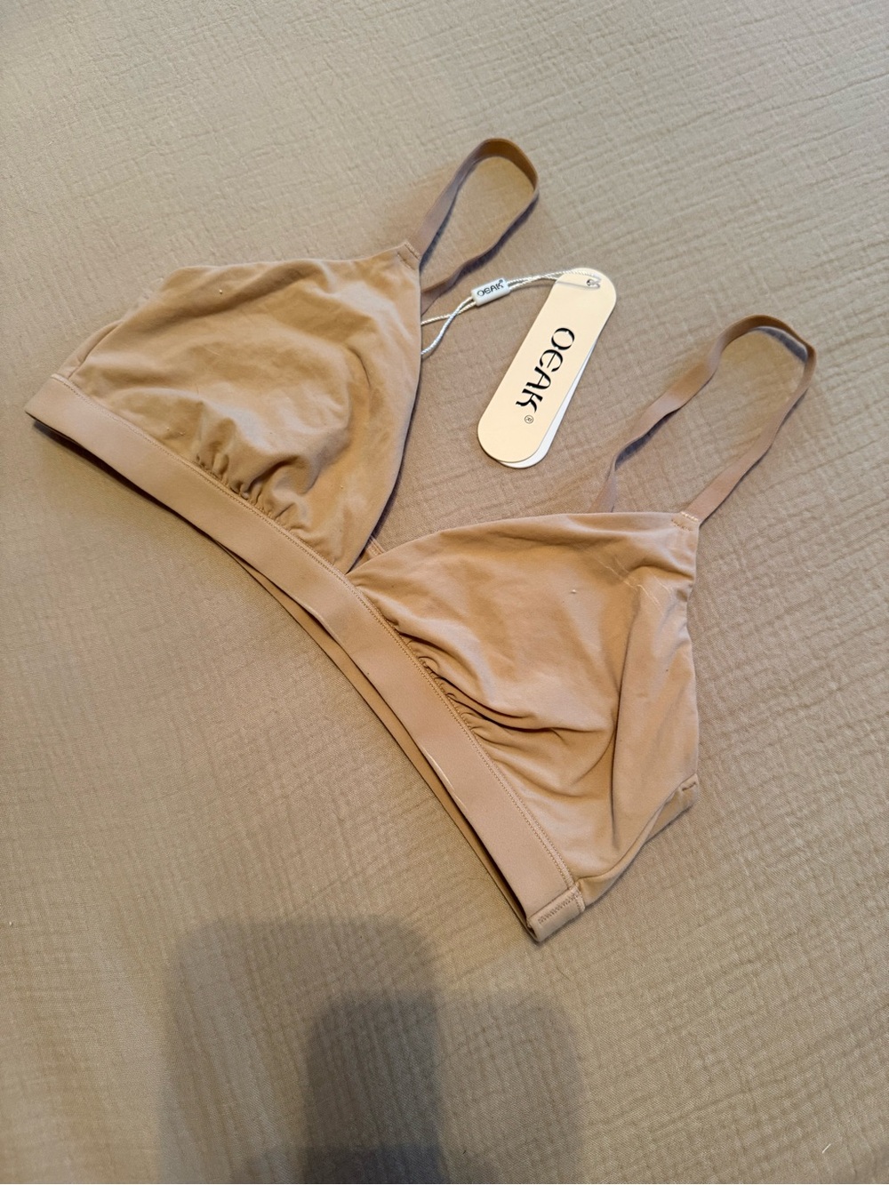 OEAK Soft Stretch Nude Bralette with Adjustable Straps